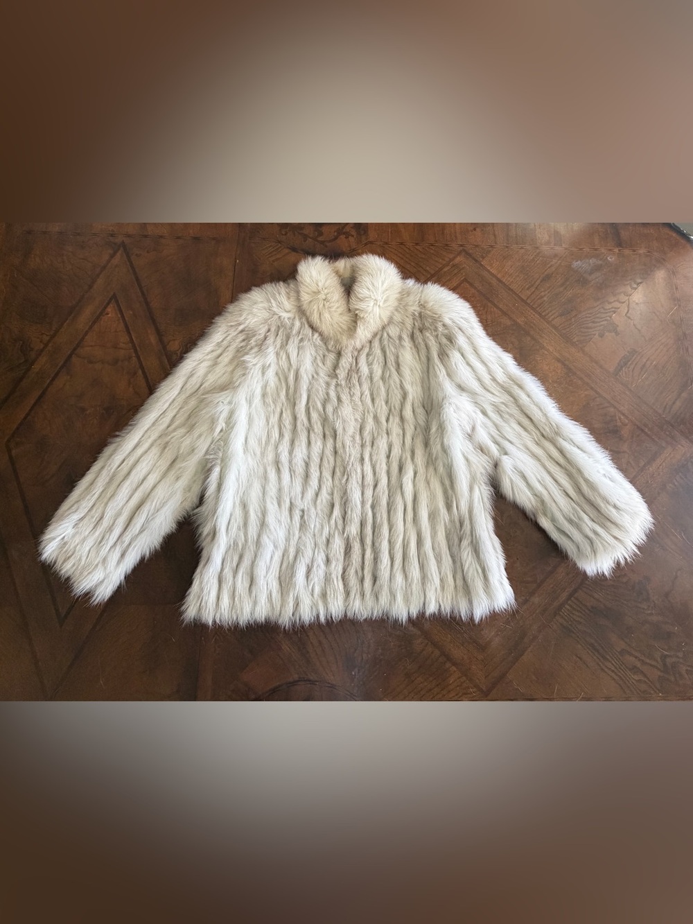 Vintage SAGA FOX Fur Coat/ Jacket Blue Fox size Large